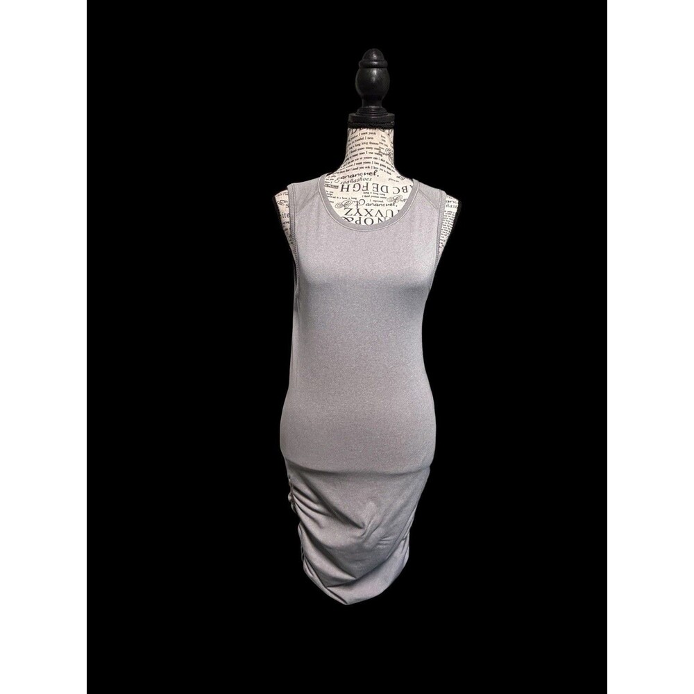 Lululemon All Yours Ruched Tank Dress Heathered Grey Sleeveless Mini  Beachy